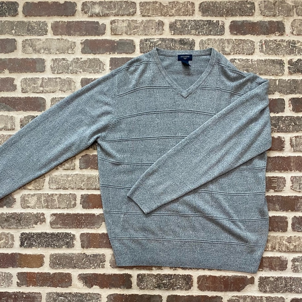 Gray Dockers V-Neck Sweater